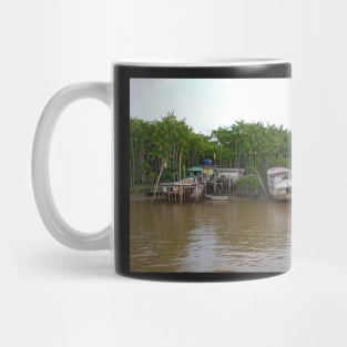 Stilt houses on Amazon river Mug